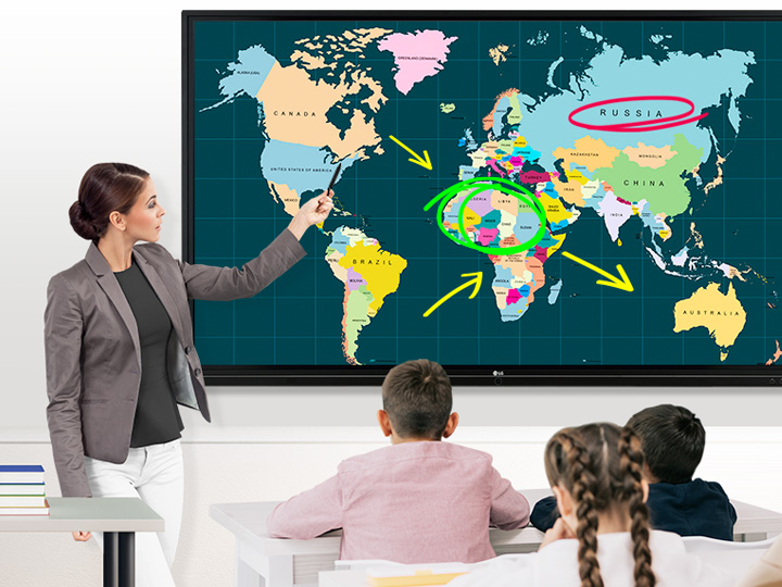 Education and Teaching interactive smart display panel boards