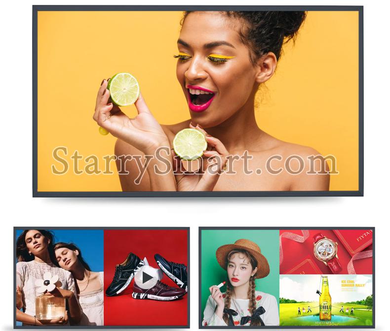 StarrySmart Advertisement Digital Signage Displays Wall Mounted Screens